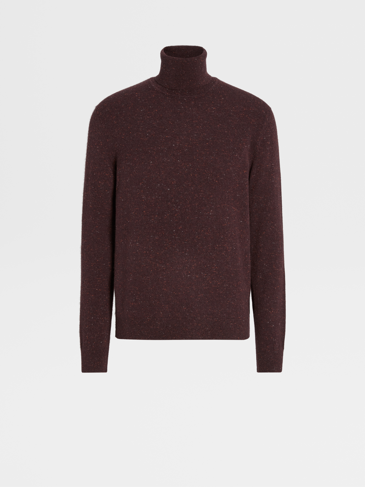 Dark Burgundy Mélange Oasi Cashmere Turtleneck